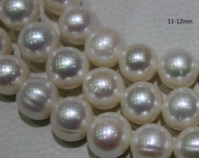 Venta al por mayor de perlas reales 11-12mm 15 ''perla blanca Natural de agua dulce cuenta suelta envío gratis regalo hecho a mano 2024 - compra barato