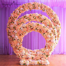 Soporte de hierro para pared de flores artificiales, accesorio de boda de 1,2 m/1,5 m/2m/2,4 m, decoración de fondo de boda, arco de hierro, soporte de hierro 2024 - compra barato