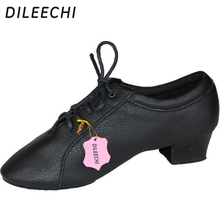 DILEECHI Genuine leather male Latin dance shoes square dance shoes men's cowhide Ballroom dancing shoes 2024 - buy cheap