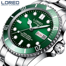 Loreo relógio mecânico masculino, relógio clássico série de mergulho 200m à prova d'água de aço inoxidável de marca luxuosa para homens 2024 - compre barato