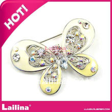 Carpenterworm/butterfly shaped rhinestone brooch with alloy 2024 - buy cheap