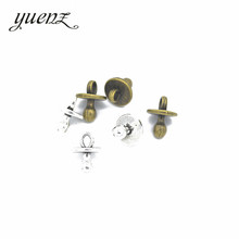 Yusiemens-pingente de mamilo banhado a prata, acessórios para confecção de joias, faça você mesmo, artesanato, 13x10mm, j217 15 peças 2024 - compre barato