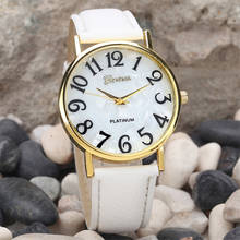 Relogio masculino 2018 Big number watch women Retro Digital wrist watch Leather Band Quartz watch WristWatch Watches Dropship 2024 - buy cheap