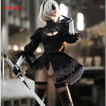 Nier Automata cosplay actress 2B cosplay costume Halloween anime dress Halloween uniform free shipping ship by early of May 2024 - buy cheap