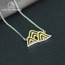 Lotus divertimento momento real 925 prata esterlina artesanal moda jóias criativo montanha colar com pingente para mulher collier 2024 - compre barato