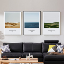 Pintura em tela para parede do mar nórdico, deserto, estampa moderna, decoração de paisagem, imagens artísticas para sala de estar, quarto, corredores 2024 - compre barato