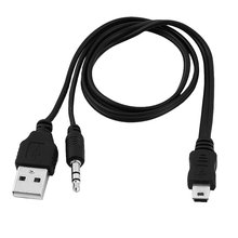 RISE 3.5mm Aux USB2.0 Male Mini 5 Pin USB Portable Speaker Audio Cable 2024 - buy cheap