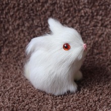 Simulation Mini white Rabbit Animal Easter Bunny Home Decoration Window Display Children toy Simulation Rabbits Photograph Props 2024 - buy cheap