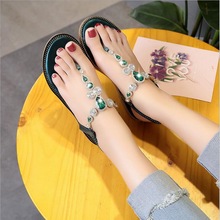 Woman Sandals 2018 summer Women Bohemia Ethnic Flip Flops Soft Flat Sandals Gladiator Sandals 2024 - buy cheap