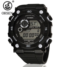 Famous brand OHSEN digital Led Sport watch Montre Homme mens male 50M diving white Silicone Band chronograph army wristwatches 2024 - buy cheap