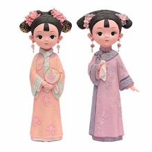 Palace Style Gege Series Girl Resin Decoration Chinese  Retro Costume Creative Ornaments for Friend Birthday Gift Hot Sale 2024 - buy cheap