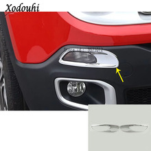 For Jeep Renegade 2016 2017 2018 2019 2020 Car Styling Detector ABS Chrome Front Fot Daytime Running Light Lamp Trim Frame 2pcs 2024 - buy cheap