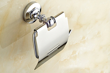 Soporte de rollo de papel higiénico para baño, accesorio de latón cromado pulido montado en la pared, mba804 2024 - compra barato