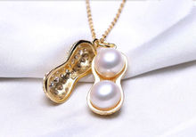 Collares de pendientes de perla de agua dulce de 8-9mm de metal para mujer a la moda 2024 - compra barato