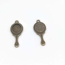 Vintage 20 pcs mirror charms alloy Pendants fit DIY handmade necklace earring bracelet charms Jewelry Making 2024 - buy cheap