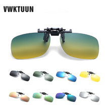 VWKTUUN-gafas de sol polarizadas con Clip para hombre, lentes de sol cuadradas de visión nocturna para dama, lentes de espejo UV400 para Conductor de conducción 2024 - compra barato