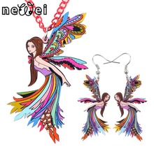 Newei Brand Jewelry Set Girl Pendant Dangle Earrings Five Colors Hot 2015 Statement Fashion Jewelry For Women Charm Decoration 2024 - buy cheap