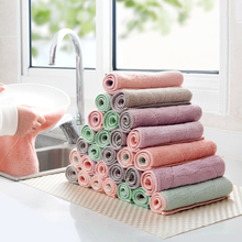 5pcs Cleaning Cloths Wiping Dish rag dishcloth Super Absorbent Home Kitchen Towel Sink Wipe Coral fleece Cleaning Towels Not oil 2024 - buy cheap