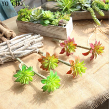 YO CHO 1PC Artificial Succulents Plant Home Decoration Accessories DIY Real Touch Fake Flowers Succulent Ornaments Garden Decor 2024 - buy cheap