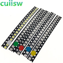 100 pces = 5 cores x 20 pces 1210 0805 0603 diodo led sortimento smd led diodo kit verde/vermelho/branco/azul/amarelo 2024 - compre barato
