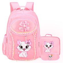 Mochila infantil com estampa de desenhos animados, mochila escolar de gato fofo, bolsa para meninas, mochila escolar leve para crianças 2024 - compre barato