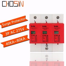 Protetor contra surtos B80-3P 40KA ~ 80KA 275 V 385 V 420 V AC Casa de Proteção Spd Low-voltage Prendedor dispositivo 2 P + N Proteção Contra Raios 2024 - compre barato