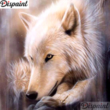 Dispaint-pintura de diamante redondo/cuadrado completa, cuadro artesanal 5D, punto de cruz bordado de "Animal Lobo", decoración 3D para el hogar A12649 2024 - compra barato