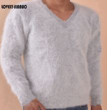 2021 New Genuine Pure 100% Mink Cashmere Sweater Men Pullovers Brand Clothing Men's Sweaters Free Shipping Wholesale price JN279 2024 - buy cheap