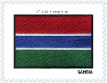 Новинка Высокое качество 100% Вышивка Флаг патч Гамбии 3d патч Скаут 3 "широкий 2024 - купить недорого