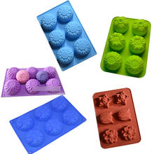 Silicone mold handmade soaps molds chocolate pudding mould 6 hole flower chrysanthemum shape for DIY aroma stone moulds 2024 - buy cheap