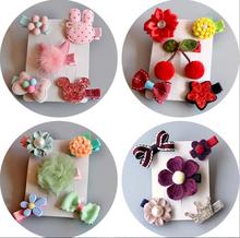 Fashion10packs flowers Bowknot Hairpins children stars Cartoon hair clips kids girls handmade Barrettes Accessories headwear 2024 - buy cheap