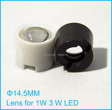 50pcs LED lens for 1W 3W LED light 15 degree  White or black Holder diameter 14.5mm convex optical lens Reflector Collimator 2024 - buy cheap