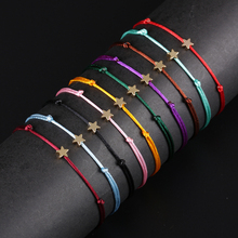 Kejialai pulseira de corda perfeita com estrela, bracelete ajustável de corda perfeita para macrame, mulheres, homens e crianças, joias artesanais 2024 - compre barato