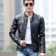 Leather Jacket Men Design Stand Collar Male Casual Motorcycle Leather Jacket Mens Fashion Veste en cuir genuine jackets jaqueta 2024 - buy cheap