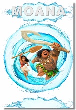 Custom Canvas Wall Decals Art Moana Vaiana Poster Moana Maui Wall Sticker Mural Anime Film Wallpaper Kids Room Decoration #0698# 2024 - buy cheap