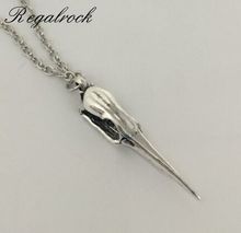 Regalrock Hummingbird Skull Necklace Esoteric Bird Alternative Nugoth Gothic Pendant Fashion Long Beak Hot Charm Gothic 2024 - buy cheap