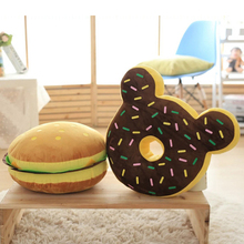 2021 Newest Creative High Quality  Plush Toys Hamburger Donut Cushion and Pillow Home Furnishing Jewelry Gift Free Shipping 2024 - buy cheap