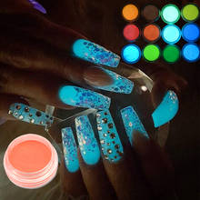 1g/bottle Fluorescence Nail Glitters DIY Nail Art Decorations Luminous Powder Dust, Grow In Dark Glitter Painting JIYS01-12 2024 - buy cheap