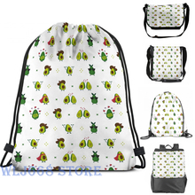 Funny graphic print shoulder Bags women Avocado Pattern Single shoulder backpack travel for men Gym Bag 2024 - buy cheap