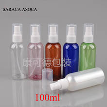 100ml Half Cap Big Capacity Spray Plastic Bottle 50pcs/lot Refillable Bottles Colorful Atomizer Bottle 2024 - buy cheap