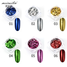 1pcs Mirror Firework Glitter Nail Powder Foil Sequins Gold Silver Red Paillette Irregular Shape Nail Art Flake Tip Decorations 2024 - buy cheap