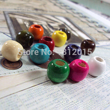 Venta al por mayor 12x9mm 50 piezas de Color mixto de madera Oval perlas cuentas espaciadoras redondas para joyería DIY envío gratis MT0032 2024 - compra barato