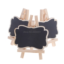 3pcs Framed Wooden Blackboard Chalk Board Pegs Chalkboard Clips Wedding Table Decoration Tags Dropshipping 2024 - buy cheap