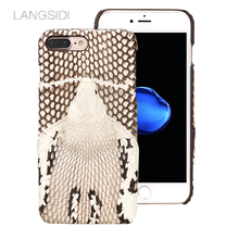 Wangcangli фирменный чехол для телефона, настоящая голова змеи, задняя крышка, чехол для телефона, для Apple iPhone 7 Plus, Полная ручная обработка на заказ 2024 - купить недорого
