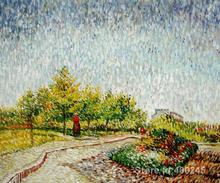 Ilustraciones de Vincent Van Gogh Lane, pintura al óleo de alta calidad, pintada a mano, en el parque argen, Asnieres, Primavera 2024 - compra barato