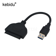 Адаптер Kebidu USB 3,0 для жесткого диска Sata 2,5 дюйма, HDD SSD DVD CD Rom, преобразователь последовательного кабеля ATA для оптического ноутбука 2024 - купить недорого