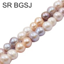 Free Shipping 10x16mm Wholesale Peanut Mixed Colors Natural Freshwater Pearl Beads Strand 15" 2024 - buy cheap