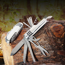 11 in 1 Multifunctional Swiss Folding Knife Stainless Steel Multi Tool Army Knives Pocket Hunting Outdoor Camping Survival Knife 2024 - buy cheap