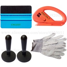 Auto Film Wrapping Install Applicator Scraper Magnet Holders Foil Cutter Working Gloves Vehicle Vinyl Wrap Sticker Tools K18 2024 - buy cheap