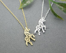 Kinitial Beautiful Unicorn Horse Necklace For Women Best friend Gift Unicorn Horse Necklace Personality Neck Jewelry 2024 - buy cheap